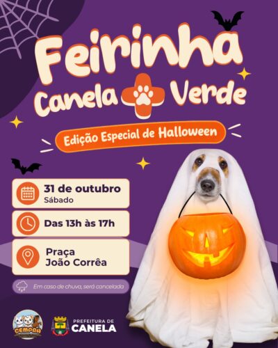 Card Feira Canela + verde- Halloween