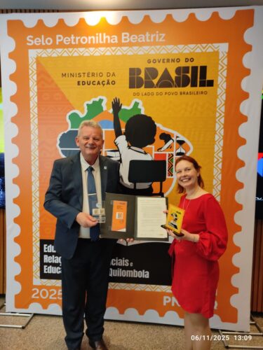 Prefeito de Nova Petrópolis, Daniel Carlos Michaelsen, e Secretária Municipal de Educação e Desporto, Caroline Matter (2)